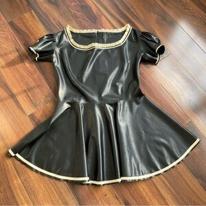 Catalyst Latex Dress Zipper Back French Maid Larger Size Cosplay